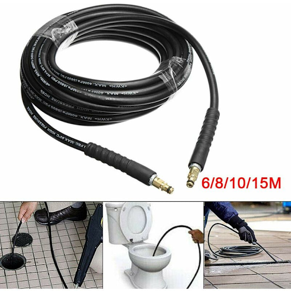 Högtryckstvätt Vattenrengöring Högtrycksslang Rengöringskit 6M/8M/10M/15M för Karcher K2 K3 K4 K5 K6 K7 (6m)