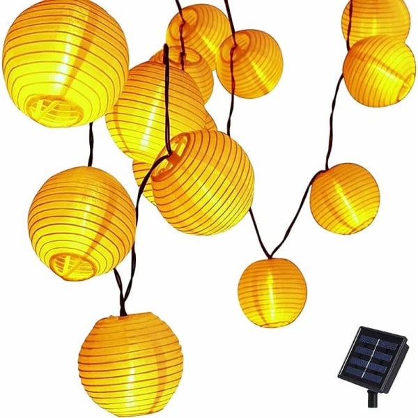 Kinesiske lykter Solar Fairy Lights Outdoor, Solar Lanterne String Lights Outdoor, Led Solar Fairy Lights Lanterner Outdoor Waterproof, for Hage, Ya