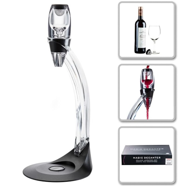 Vinaerator Magic Dekanter Deluxe med Stativ Luksus Vin Karaffel Vin Dekanter Hælde