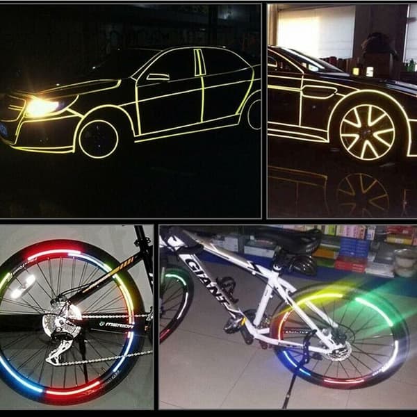 Självhäftande reflextejp 5 rullar Självhäftande reflextejp 40 meter Reflektor Lim Säkerhetsvarning Synlighet Reflextejp för bil Motorc