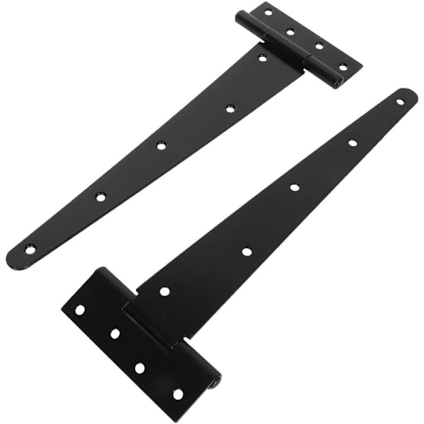 6 Pak Skurv T-Hængsler 12 Tommer Heavy Duty Sorte T-Hængsler til Lågedør, Hegn Hængsler, Skur Hængsler, Smedejernsdør Hængsler, Rustik Jern Hardware