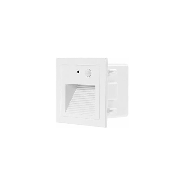 LED Nedfelt Vegglampe 3W Vegglampe Trappetrinnlys Lampe Bevegelsessensor Gulv Nedfelt Lys Trappelys Hall Lampe 2800K Varmt Hvit HIASDFLS