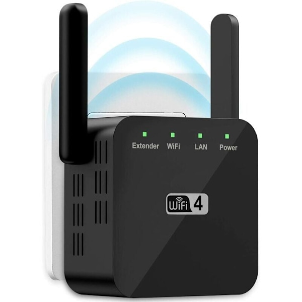 300 Mbps WiFi Repeater 2,4 GHz, 1 RJ45 nettverksport Trådløs Internettsignalforsterker, Ultrakompakt WiFi-utvider, Enkel å installere Internettforsterker, Bl