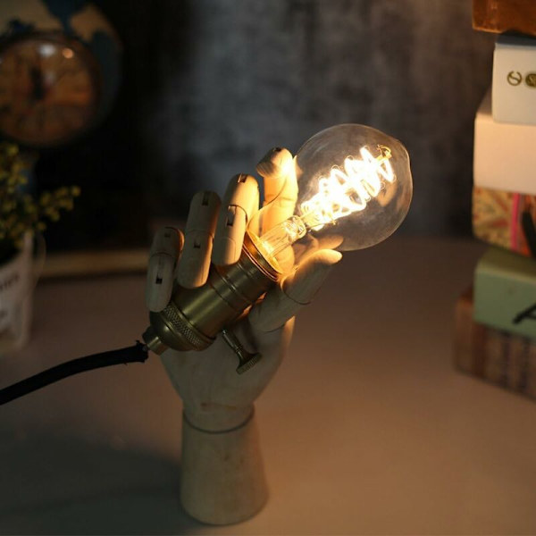 A60 Vintage-tyylinen LED-lamppu 4W 220/240V E27 Läpinäkyvä spiraalihehkulanka LED-lamppu