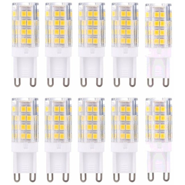 G9 LED-lampor, Varmvit 3000K 5W Ljus motsvarande 40W halogenlampor 420 lumen ej dimbar, 10-pack