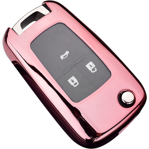 Myk TPU-bilnøkkeldeksel for Cruze Aveo Sail Captiva Opel (rosa A)