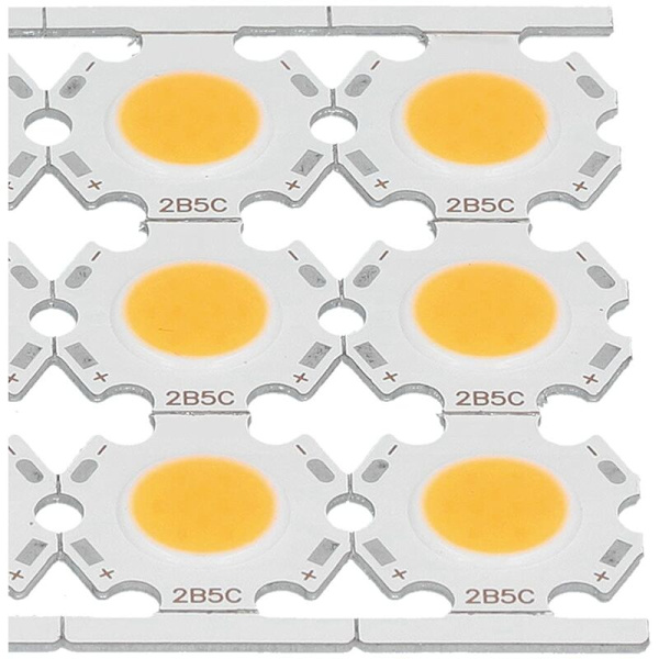 12 st LED-chips, 5W 15-17V COB Ljuskällskomponent för DIY-spotlight Downlight Taklampa (Varmvit)