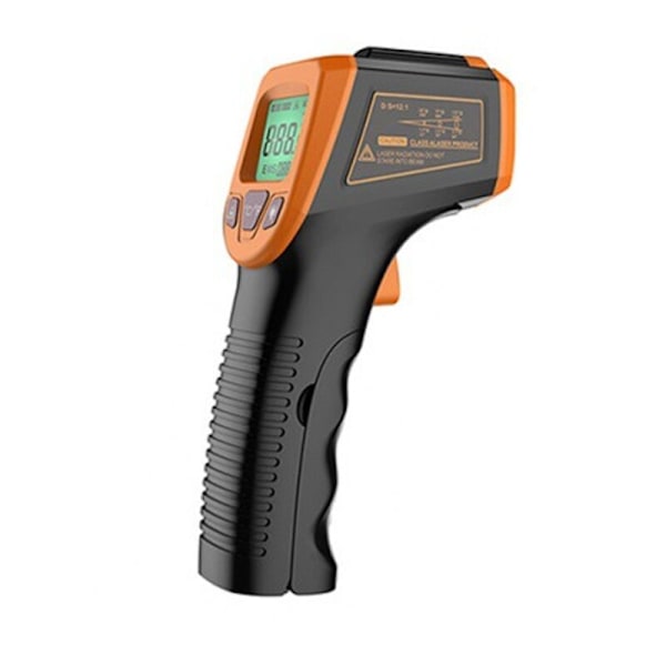 1 stk Orange Infrarød Termometer, -58°F til 1112°F (-50°C til 600°C) Høj Præcision Kontaktløs Infrarød Termometerpistol, Med LCD-Skærm --
