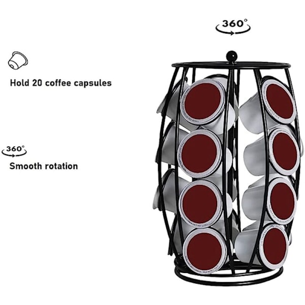 K-kopp kaffe kapsel förvaringsställ, roterande kaffe kapsel hylla