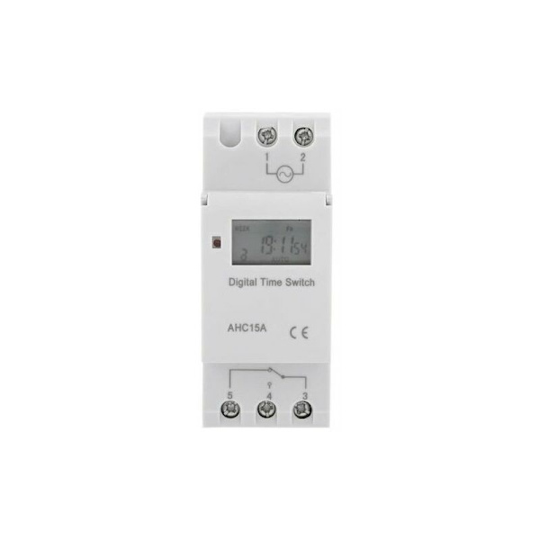 LCD-timer Ukentlig elektrisk tidsplan Digital timerbryter 15A(220V)