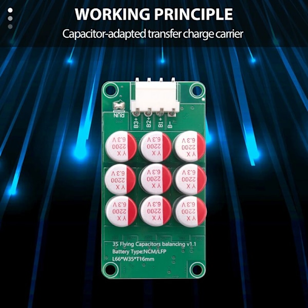 2 st 3S aktiv utjämnare balanserare Lifepo4//LTO batteriets energiutjämningskondensator BMS-kort