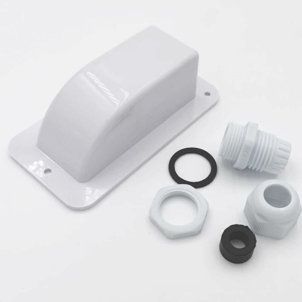 Vedenkestävä aurinkopaneelien kaapeliläpivienti, yksittäinen kaapeliläpivienti kaikentyyppisille kaapeleille 6mm² - 12mm² aurinkopaneelien käyttöön (Valkoinen, 2 kpl)