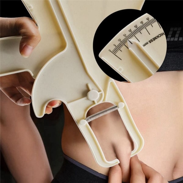 Præcisions Caliper Sebum Caliper Fedtklemme Sebum Caliper Fedt Tykkelse Måler Lineal Personlig Fedt Lineal Hvid