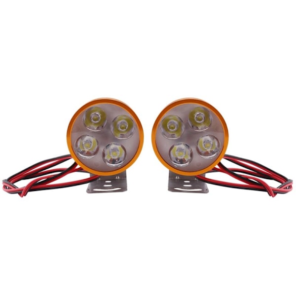 4 Led-ajovalaisin Dc12V-85V Pyöreät valot Moottoripyörä Lokomotiivin projektori Apuvalo Taustapeilin valo Lisävaruste
