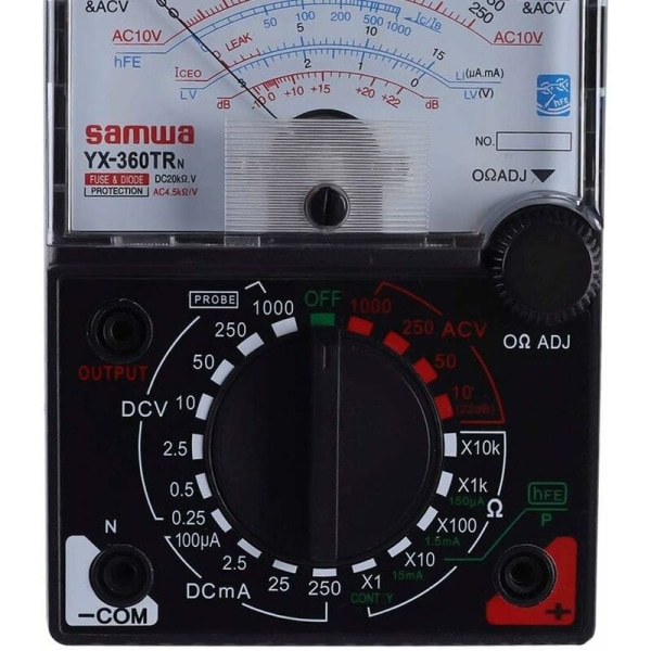 Analog Multimeter, Multimeter Tester AC DC Voltmeter Amperemeter Ohmmeter Analog Multimeter Spenning Strømmotstandsmåling