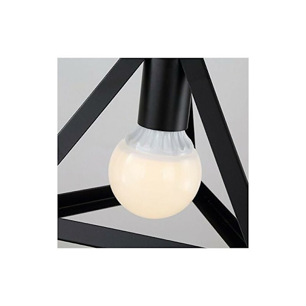 Retro Hengelampe Industriell Taklampe, Retro Industriell Trekantet Metall Lampekule for Kjøkken, Soverom, Stue, Utendørs med 5W
