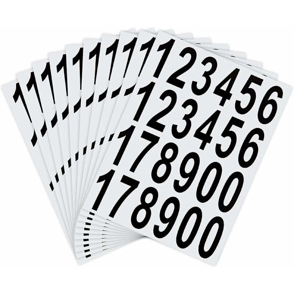 10 arkkia postilaatikon numerotarroja vedenpitävät tarrat postilaatikkoon, kotiin, oveen, osoitenumeroon, sisä- tai ulkokäyttöön (5 cm)