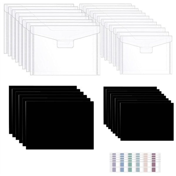 40 Stamp and Die Storage Pouches with Magnetic Rubber Sheets and Labels Clear Resealable Plastic Storage Pouch