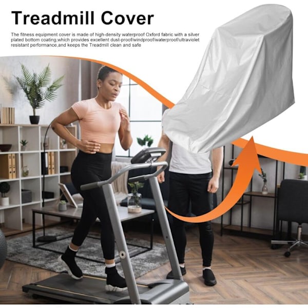 Löpbandsöverdrag - 168x75x135cm - Damm- och vattentätt skyddande överdrag - För löpband inomhus - Inomhus- eller utomhusbruk