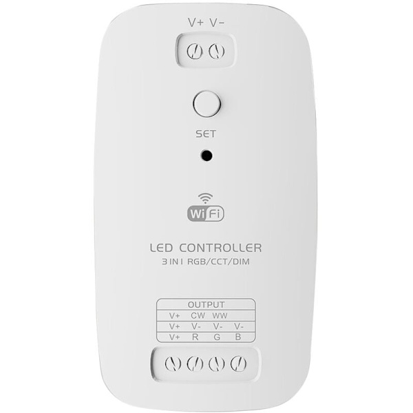 Smart WiFi LED-controller RGB//DIM Tre-i-én FCC Høj Monokromatisk Farvetemperatur LED-controller