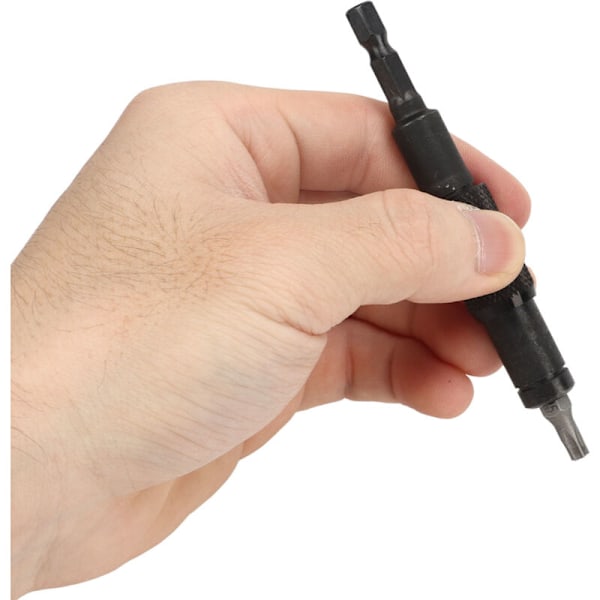 10 i 1 Mini Multi-Angle Nøkkel 1/4 Tommers Hurtigutløser Skrutrekkersett med 10 Bor for Håndreparasjon DIY Verktøy Helt Svart