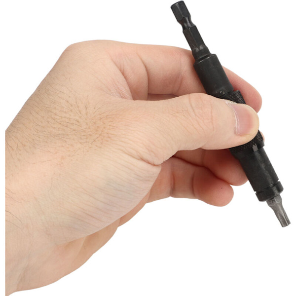 10 in 1 Mini Multi-Angle Wrench 1/4 Inch Quick Release Screwdriver Set with 10 Drill Bits for Hand Repair DIY Tools All Black