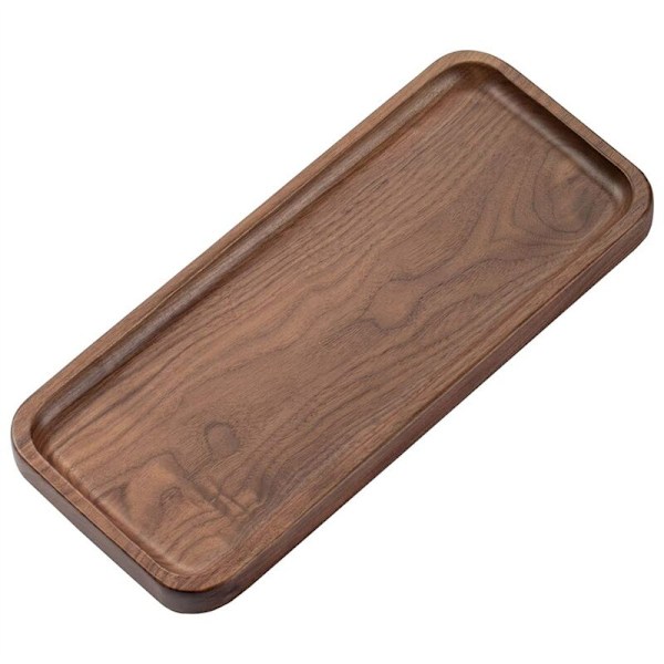 Serveringsbricka i Valnöt, Träbricka, Rektangulär Bricka, Badrumsbricka, Middagsbricka, Tebricka, Kaffebricka