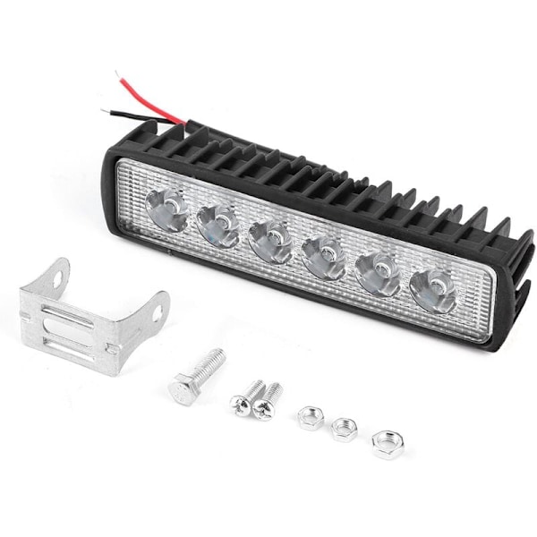 18W 800LM Työvalo 6LED Sumuvalolista Moottoripyörälle Maastoautolle Kuorma-autolle