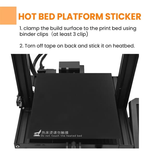3D-printer tilbehør Hot Bed Plate Sticker 235 x 235 mm Egnet til -2 -3