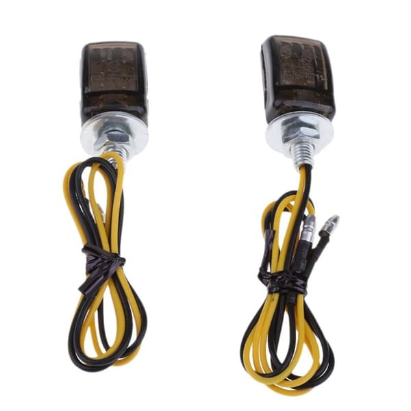 8 stk. Universal LED Sort Mini Tiny Motorcykel Blinklys Indikatorer til