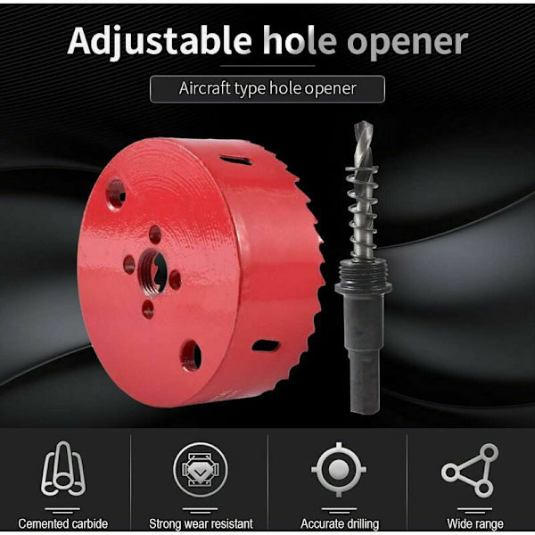 M42 HSS Bi-Metal Hulsav 80mm, Hulsavskærer til Jern, Aluminium, Træ, Gipsplader, Rør, Plast, Fiberplade