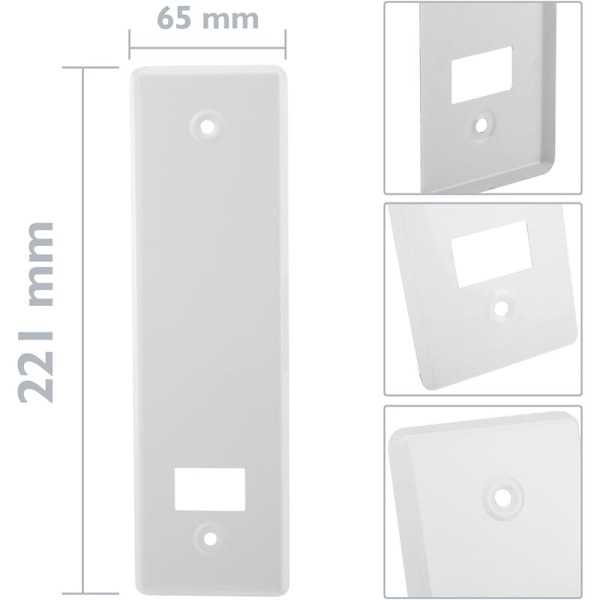 Hvite plast rullgardinplater