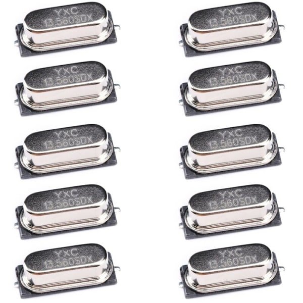 10 stk. Passiv Krystal/-49SMD 13,56 MHz 20Ppm 20PF X49SM1356MSD2SC