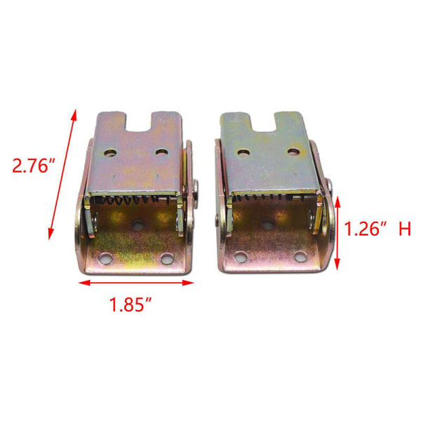 4 stk. serie sammenklappelige bordbenssengeunderstøtningsbeslag sammenklappelige møbelbenfødder lås 2,4 tommer højde med fjedre