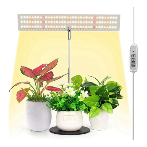 Grolampe, Spektrum LED Plantelys, Høydejusterbar Grolampe med 4H/8H/12H Automatisk Av/På Timer