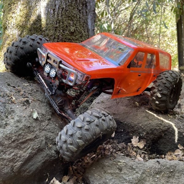 Metall stötfångare för Axial Wraith Spawn 1/10 RC Crawler biluppgraderingar delar tillbehör, röd