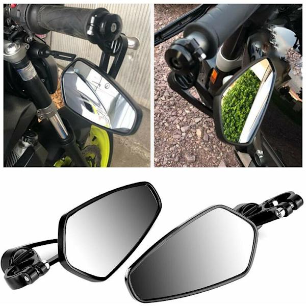 1 Par Sidospeglar 22mm, Universal CNC-Speglar Klar Syn Motorcykel Styrändespeglar Par Sidospeglar Ersättningsdelar för MT-03 MT-09 FZ-