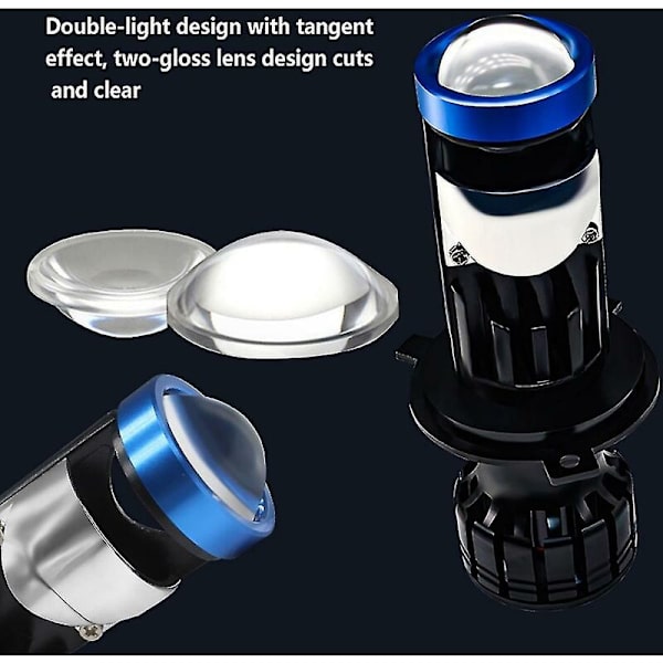 H7 Mini P5 Linse Led Linse Stråle 6000k Hvitt Lys Dc9-36v Frontlykt 35w Billampe