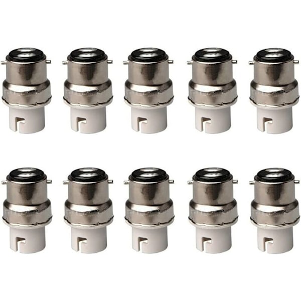 Set med 5 B22 till B15 / BA15D / B15D eller LED-lampadaptrar