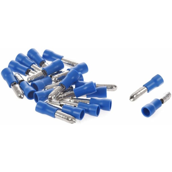 20X Han-stik, blå, isoleret, elektrisk crimpterminal 14-16AWG