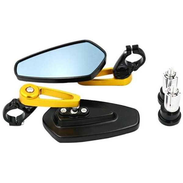 2 stk. Motorcykel Bar End Sidespejl Universal Cykel Styr Bak Spejle