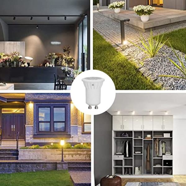 6 stk. Keramiske MR11 LED-pærer 4W 360LM Ingen UV 120 Graders Strålevinkel GU10 Holder Hjembelysningsværktøj AC 220V