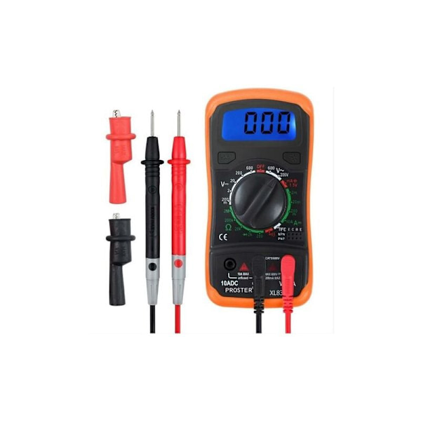 Multimeter, Ohmmeter och Amperemeter Digital Multimeter XL830L 2000 Räkningar Mini Multimeter Batteritestare Ström Spänning AC DC Motstånd Buzzer Transi