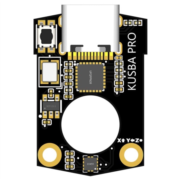 KUSBA PRO - Standardstorlek USB-accelerometermunstycke (V6) för Voron Klipper eller DIY 3D-skrivare