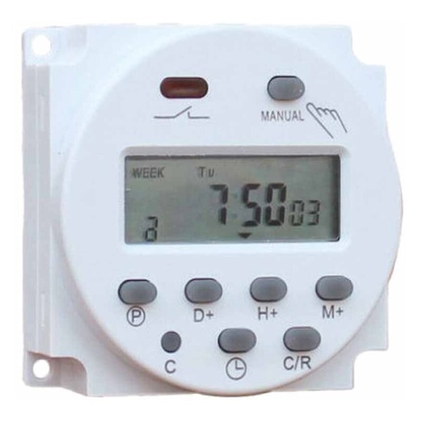 Digital Relétimer, Laboratorietimer CN101A 220V Mini LCD Strømtimerbryter Mini Timer Mikrodatamaskin