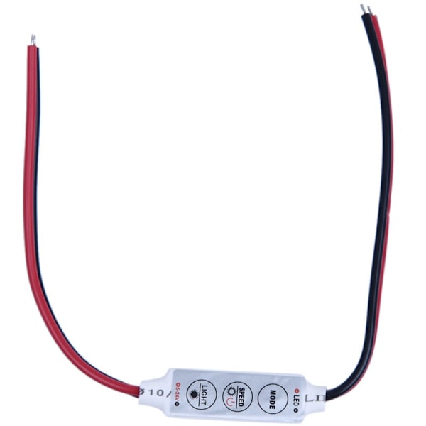 Mini-ohjain 3528 5050 LED-nauhalle, yksivärinen, 3 näppäintä, 12 V DC