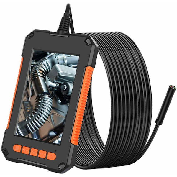 Industriel Endoskop, 1080P HD 8mm Inspektionskamera, 4,3 Tommer IPS Skærm Digital Rørkamera, IP67 Vandafvisende Slangeformet Kamera Endoskop