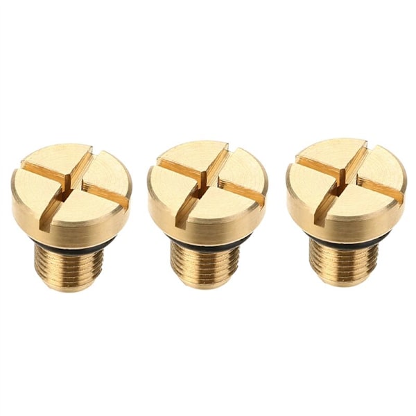 3X 17111712788 Kølevæske Ekspansion Tank Udluftningsskrue Radiator Overflow Guld til E36 E39 E46 Osv.