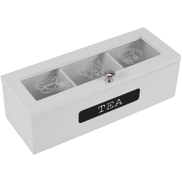 3 fack system te påse förvaringslåda arrangör te låda arrangör trä socker paket behållare