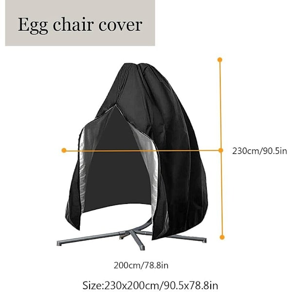 Ripustuskeinun suojus - 210D Oxford-kangas - Vedenpitävä - Tuulen- ja UV-suojattu - 231 x 200 cm Harmaa